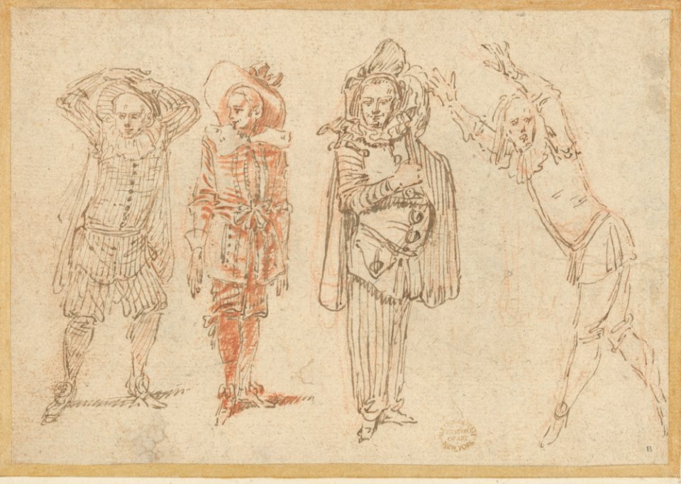 Figures in Theatrical Costumes MET DP213788