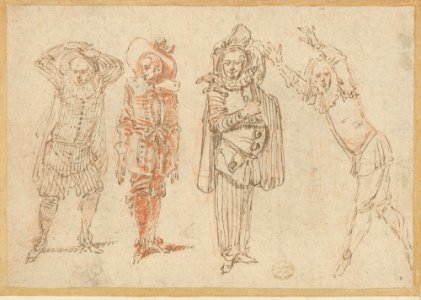Figures in Theatrical Costumes MET DP213788. Free illustration for personal and commercial use.