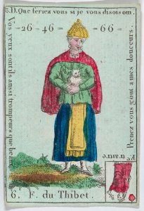 F. du Thibet from playing cards "Jeu d'Or" MET DP861998