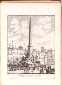Fontana in Piazza Navona -Fontana dei Quattro Fiumi-. From 'La Fontane di Roma nelle Piazze e Luoghi Publici (...)'. MET DP273748