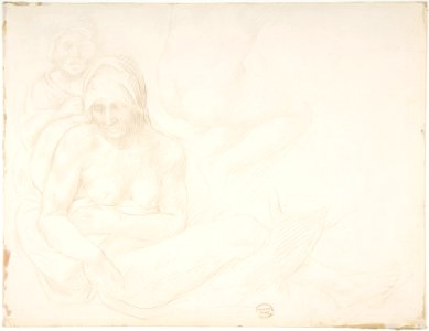 Figures from "The Deluge" of Michelangelo MET DP807244