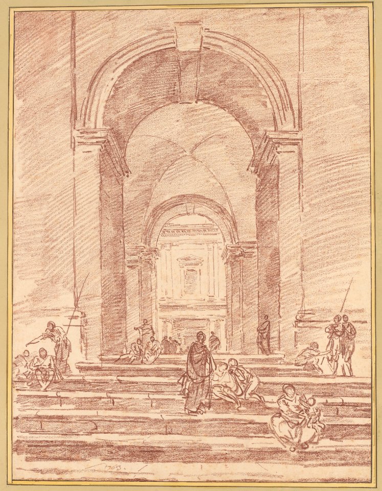 Figures in a Roman Arcade MET DP226751