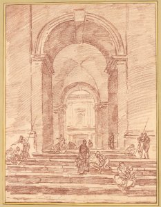 Figures in a Roman Arcade MET DP226751