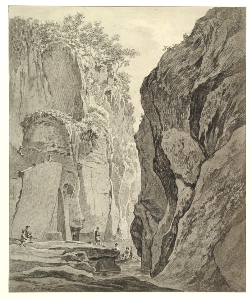 Figures Boating in a Gorge near Sorrento MET DP820036