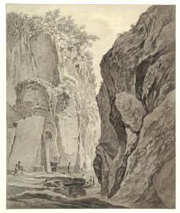 Figures Boating in a Gorge near Sorrento MET DP820036