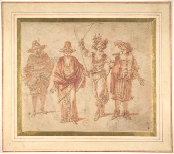 Figures in Theatrical Costumes MET DP806420. Free illustration for personal and commercial use.