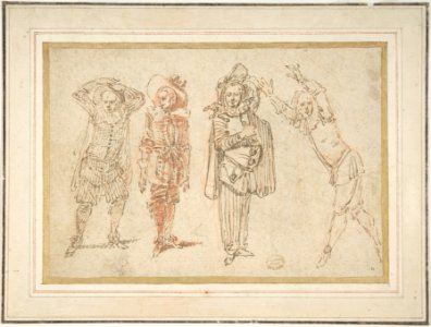 Figures in Theatrical Costumes MET DP806419. Free illustration for personal and commercial use.