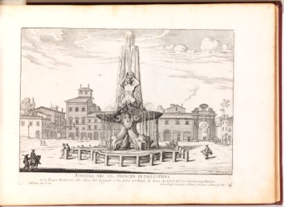 Fontana del Sig. Prencipe di Pallestrina (...). From 'La Fontane di Roma nelle Piazze e Luoghi Publici (...)'. MET DP273747