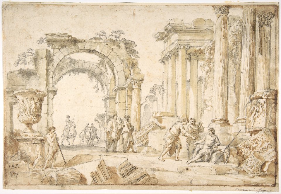 Figures in Classical Ruins MET DP810955
