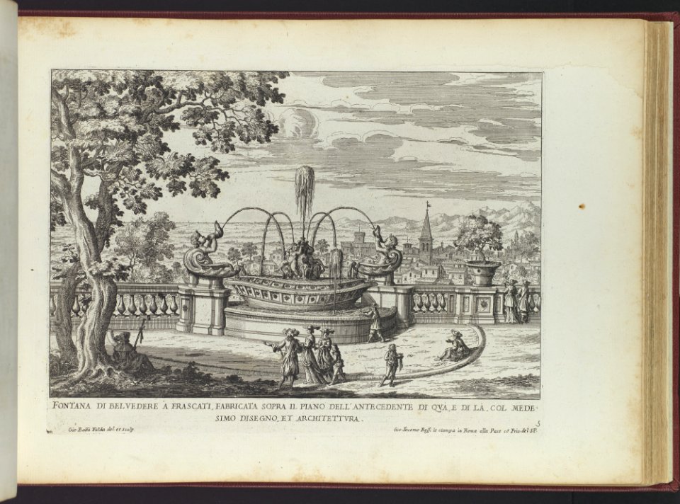 Fontana di Belvedere á Frascati (...), from 'La Fontane di Roma nelle Piazze e Luoghi Publici (...)', part 2, 'Le fontane delle ville di Frascati' (plate 5) MET DP109523