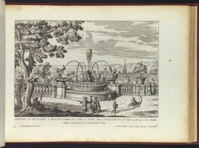 Fontana di Belvedere á Frascati (...), from 'La Fontane di Roma nelle Piazze e Luoghi Publici (...)', part 2, 'Le fontane delle ville di Frascati' (plate 5) MET DP109523