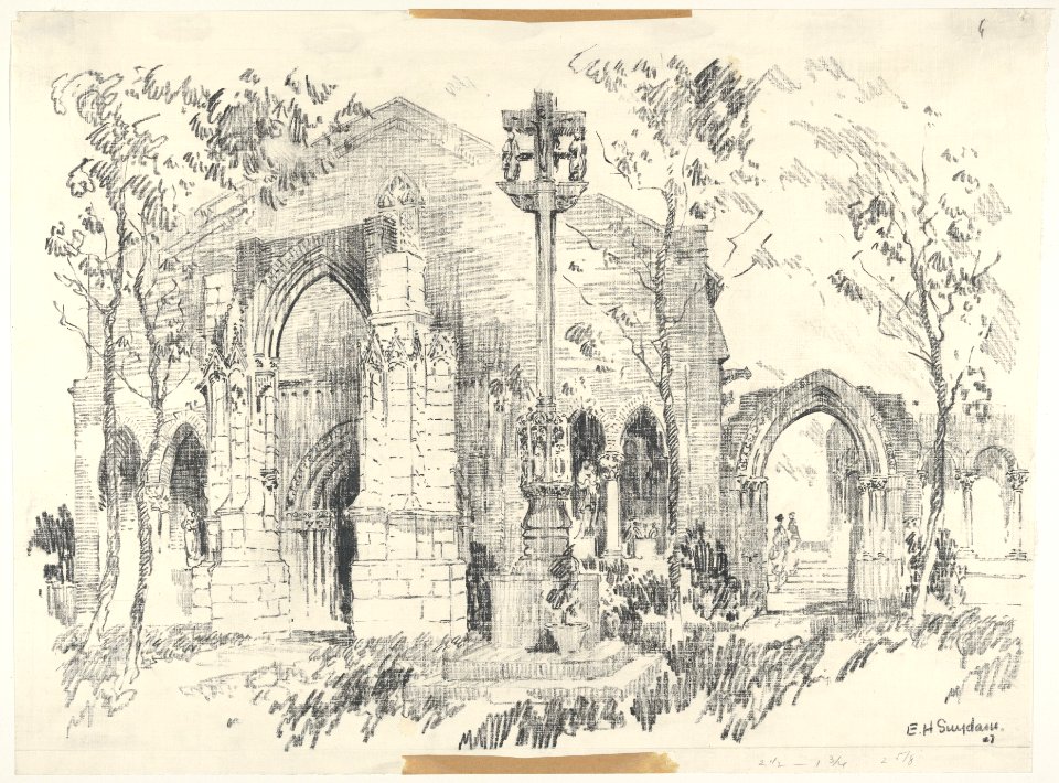 Exterior View of the Entrance of Barnard's Cloisters MET DP830547