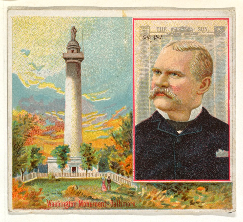 George Abel, The Baltimore Sun, from the American Editors series (N35) for Allen & Ginter Cigarettes MET DP838860