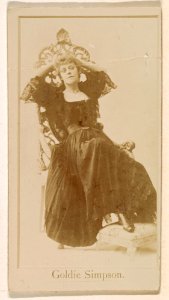 Goldie Simpson, from the Actresses series (N245) issued by Kinney Brothers to promote Sweet Caporal Cigarettes MET DP859592