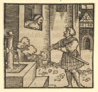 Ghita Locking out her Husband Tofano, from The Decameron MET DP849311