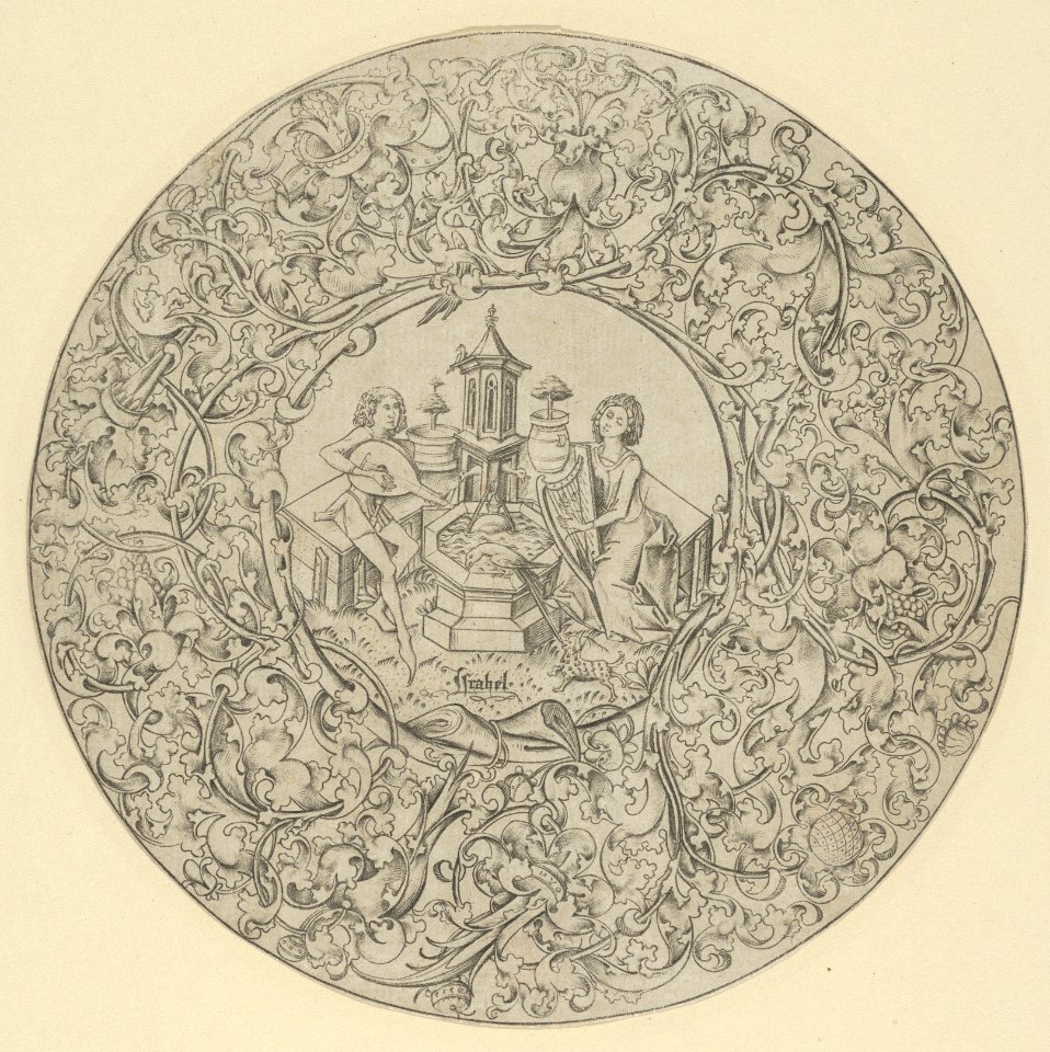 Garden of Love, Within Large Ornamented Circular Frame MET DP841601