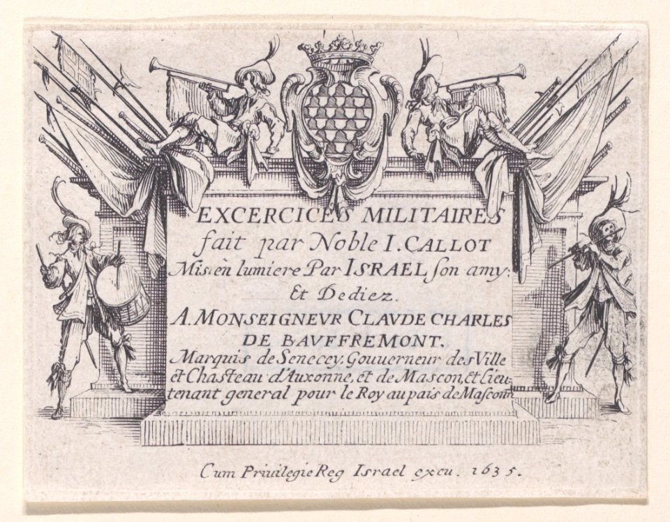 Frontispiece with Dedication to Mr. Claude Charles De Baufremont Met DP891352