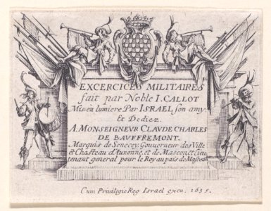 Frontispiece with Dedication to Mr. Claude Charles De Baufremont Met DP891352
