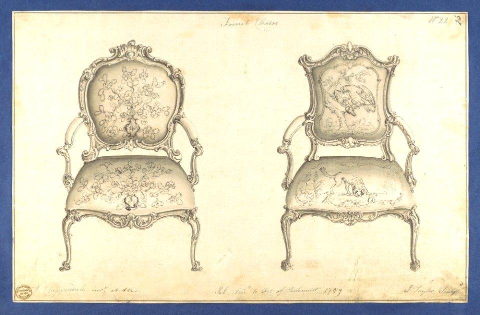 French Chairs, in Chippendale Drawings, Vol. I MET DP104138