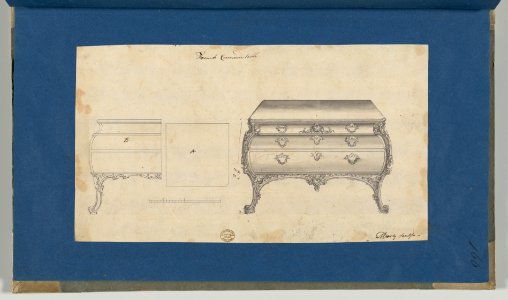 French Commode Table, from Chippendale Drawings, Vol. II MET DP-14176-053