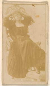 Goldie Simpson, from the Actresses series (N245) issued by Kinney Brothers to promote Sweet Caporal Cigarettes MET DP859593