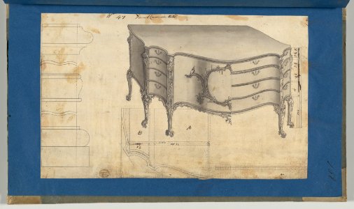 French Commode Table, from Chippendale Drawings, Vol. II MET DP-14176-055