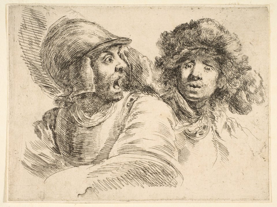 Frightened Soldier and a Man in a Fur Hat MET DP817737