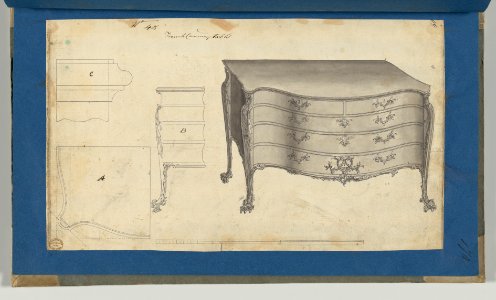 French Commode Table, from Chippendale Drawings, Vol. II MET DP-14176-057