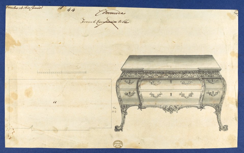 French Commode Table, from Chippendale Drawings, Vol. II MET DP118207