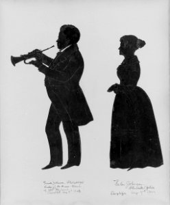 Frank Johnson, Leader of the Brass Band of the 128th Regiment in Saratoga, with his wife, Helen MET dp1976.652.3-4.R