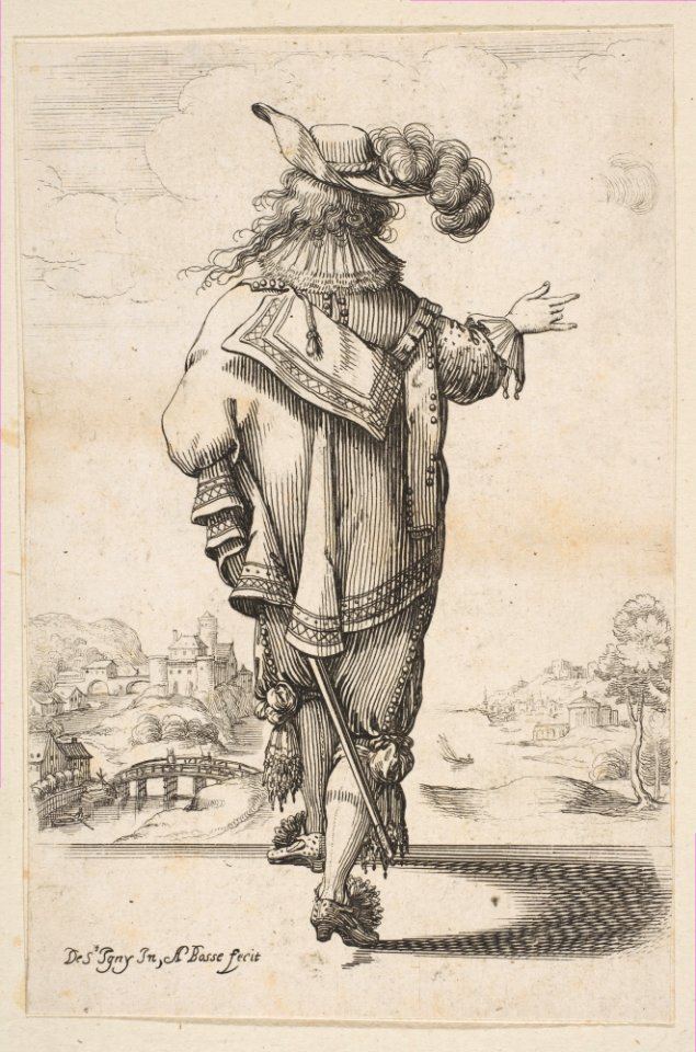 Gentleman Seen from the Back Indicating a Landscape MET DP818060