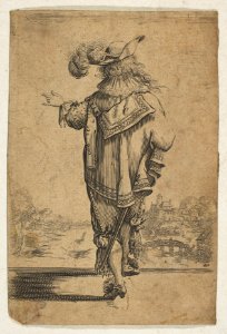 Gentleman Seen from the Back Indicating a Landscape MET DP818752