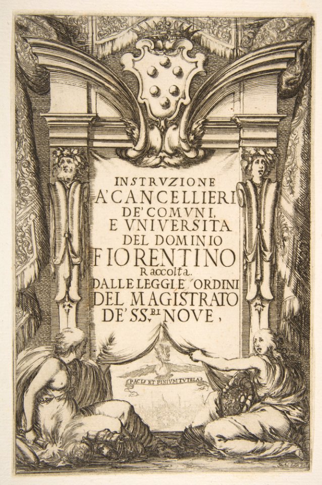 Frontispiece for the Instruzione a' Cancellieri MET DP818078