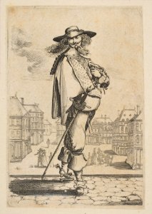 Gentleman with a Sword Before Some Buildings MET DP818071