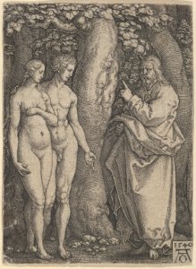 God Forbidding Adam and Eve to Eat from the Tree of Knowledge, from The Story of Adam and Eve MET DP836617