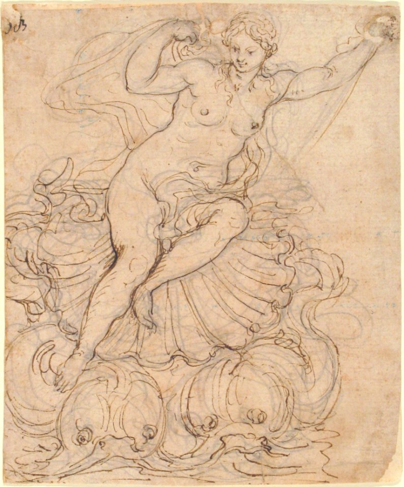 Galatea on her Chariot drawn by Dolphins MET 52.570.283