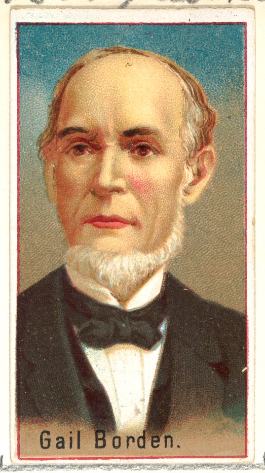 Gail Borden, printer's sample for the World's Inventors souvenir album (A25) for Allen & Ginter Cigarettes MET DP838816