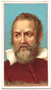 Galileo Galilei, printer's sample for the World's Inventors souvenir album (A25) for Allen & Ginter Cigarettes MET DP838830