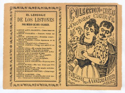 Front and back covers printed on the same sheet for a collection of love letters (number 11) MET DP869124