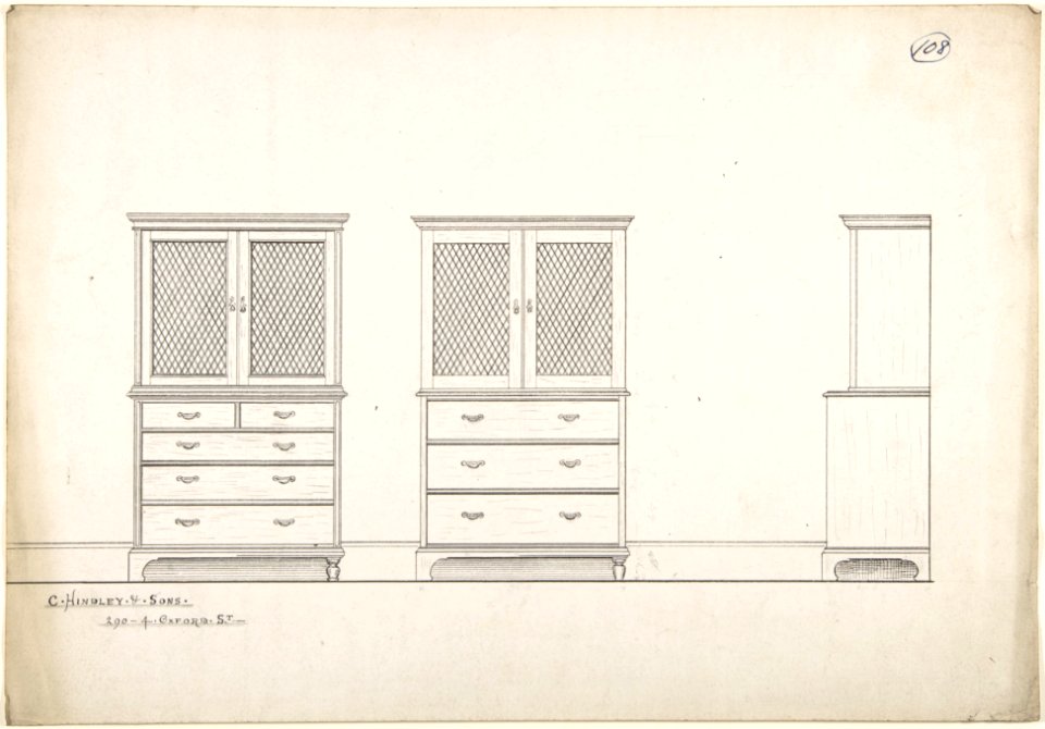 Front and Side Views of Breakfronts MET DP804572