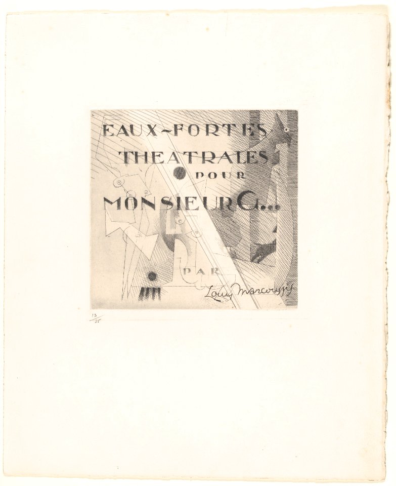 Frontispiece- Eaux-Fortes Théatrales Pour Monsieur G... MET DP857912