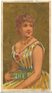 From the Girls and Children series (N65) promoting Richmond Gem Cigarettes for Allen & Ginter brand tobacco products MET DP839559