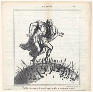 Galileo, astonished by changes in the face of the earth, from 'News of the day,' published in Le Charivari, February 21, 1867 MET DP877603