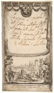 Frontispiece, 'Queenly St. Ursula' (La Regina Sant'Orsola), from a series of prints for the performance of the St. Ursula tragedy, presented in Florence at the beginning of the 17th century MET DP832598