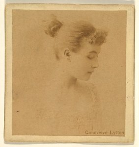 Genevieve Lytton, from the Actresses series (N246), Type 2, issued by Kinney Brothers to promote Sporting Extra Cigarettes MET DP860109