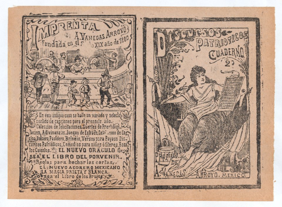 Front and back covers printed on the same sheet for patriotic discourses MET DP869119