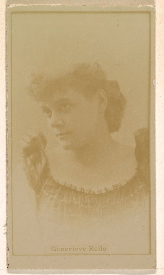 Genevieve Rollo, from the Actresses series (N245) issued by Kinney Brothers to promote Sweet Caporal Cigarettes MET DP859444