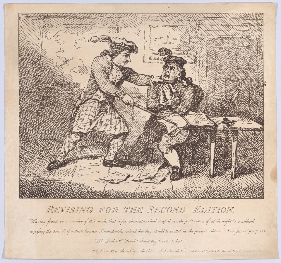 Frontispiece, Revising for the Second Edition (Picturesque Beauties of Boswell, Part the Second) MET DP881465
