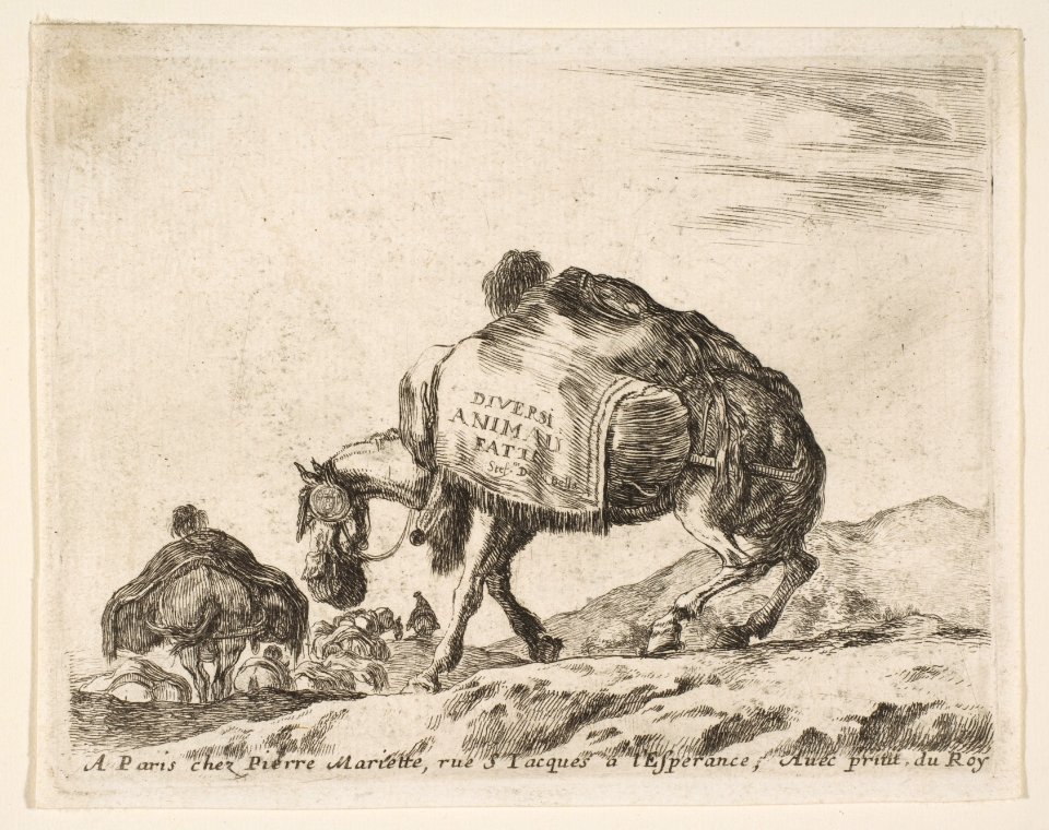 Frontispiece for Diversi Animali- Pack Horse MET DP817739