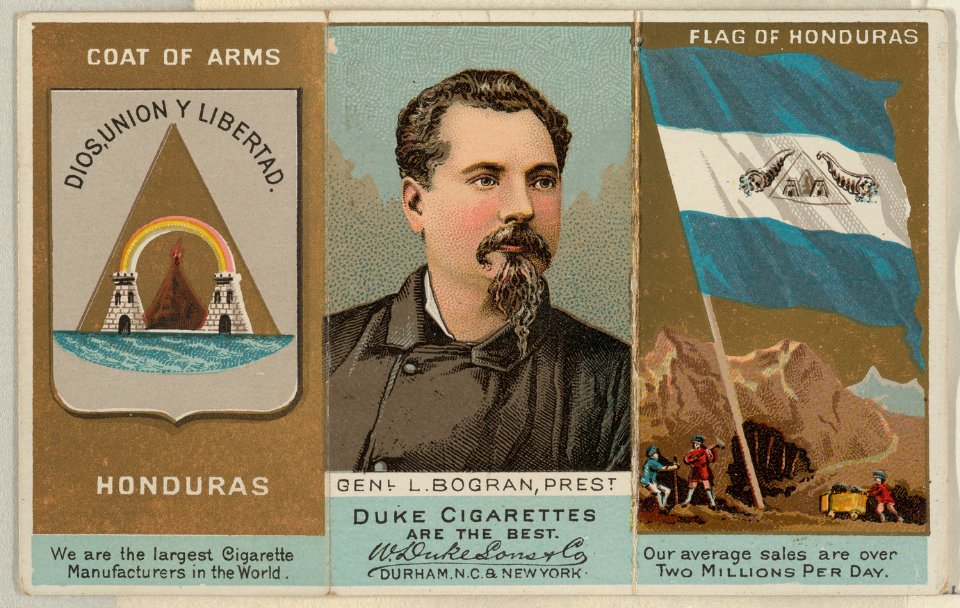 General L. Bogran, President of Honduras, from the Rulers, Flags, and Coats of Arms series (N126-2) issued by W. Duke, Sons & Co. MET DPB873887